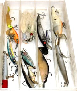 14 fishing lures w/Plano Tackle Box~ Rapala Yo-Ziri Redfin Booyah & Unbranded GC - Thumbnail 1