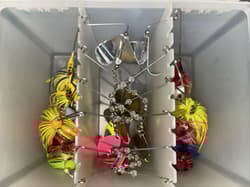 Lot of 12 Spinnerbait Buzzbait Fishing Lure w/ Plano 22 Slot Spinnerbait Box - Thumbnail 10