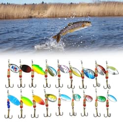 30Pcs Spinner Baits Fishing Lures Metal Baits Crankbait Fishing Accessories - Thumbnail 3