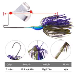 5Pcs Swim Jigs Fishing Lure Spinnerbait Fishing Lures Spinner Baits for Trout - Thumbnail 8