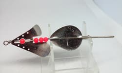 Vtg BUZZ Buzzspoon/Buzzbait Hammered nickel 1/2 Topwater Surface Buzz Bait Lure - Thumbnail 3