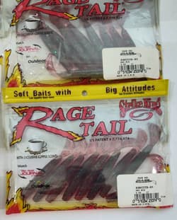 (LOT OF 5) 9 Per Pk STRIKE KING RAGE NED CUT-R WORM 3" RGNCUT-R Red Bug - Thumbnail 2