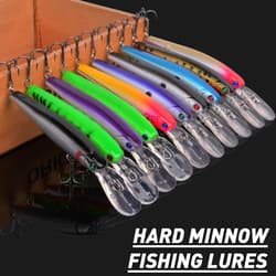 Fishing Lures Hard Baits Bass Crankbait Minnow, 10pcs Deep Diving Swimbait wi... - Thumbnail 2