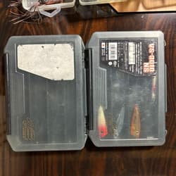 Bass fishing reel & lure set with soft & hard baits, case, multiple items - Thumbnail 7