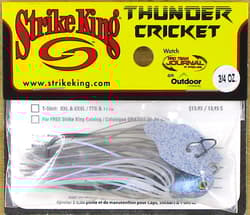 (12) Strike King 3/4 Oz Thunder Cricket Bladed Vibrating Jigs Blue Glimmer New - Thumbnail 3
