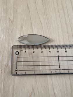 Blade Willow Leaf Spinnerbait Blade Tune 3.5" Silver for Alabama Rig Used - Thumbnail 2