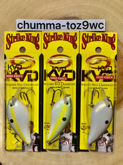 KVD1.5 (Lot Of 3) “Hard Knock” Square-bill Crankbait, Strike King, Bass, NWT! - Thumbnail 4