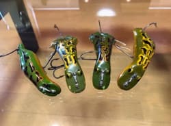 4 Set Heddon Luny Frog Old Lure Ship From Japan - Thumbnail 14
