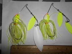 Two unknown well made 1 oz Spinnerbait Lures - Thumbnail 2