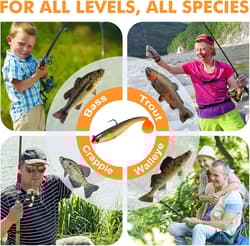 Ultra-Realistic 3.5'' Soft Swimbaits - Ideal for Crappie, Walleye & Pike Fishing - Thumbnail 9