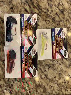 Lot Of 3 Z-Man Evergreen Jack Hammer Chatterbait 3/8 Oz Color #14, 02, & 06 NEW - Thumbnail 4