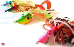  4 NEW 1 1/2 Oz. BEARDED BUZZBAIT BUCKTAIL JIGS FOR FLOUNDER FLUKE BASS - Thumbnail 6