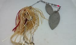 Vtg Bagley SpinnerBait Prizm Image Shad/Wht/Gld 1/2oz  Spinnerbait fishing Lure - Thumbnail 7