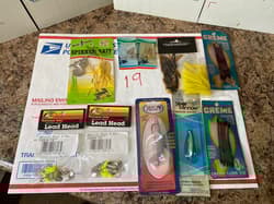 Vintage Johnson Silver Minnow Weedless Wonder  And Extra Fishing Accessories - Thumbnail 1