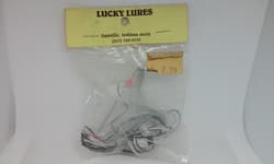 Vintage Lucky Lures Buzzbait White/Black 1/4oz Topwater Buzz Bait Fishing Lure - Thumbnail 1