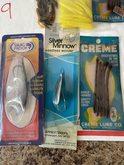 Vintage Johnson Silver Minnow Weedless Wonder  And Extra Fishing Accessories - Thumbnail 3