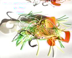 New 4 Bearded Buzzbait Bucktail, Saltwater 40 and 20 Gramm Jigs, Flounder, Fluke - Thumbnail 3