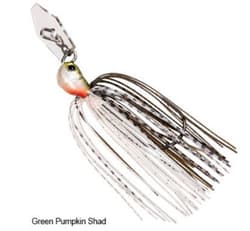 Zman Chatterbait Jackhammer Stealthblade 1/2 Oz Green Pumpkin Shad (4554) - Thumbnail 2