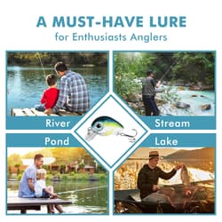 Crankbaits Fishing Lures Swimbait for Bass, Trout, Crappie Freshwater Saltwater - Thumbnail 6