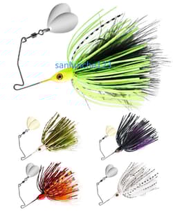 5PCS Spinnerbait Spoon Fishing Lure Buzzbait 8.5cm/9g Blade Skirted Bait Bass - Thumbnail 1