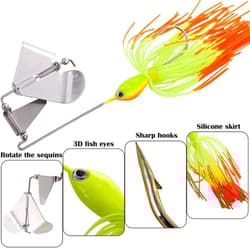 High-Quality 4PCS Buzzbait Set - Unique Sound and Reaction Strikes for Fishing - Thumbnail 4