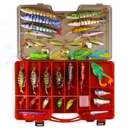 28PCS Lot Mixed Crankbait Fishing Lures Spinnerbait Jointed Bait Frog Popper Box - Thumbnail 2