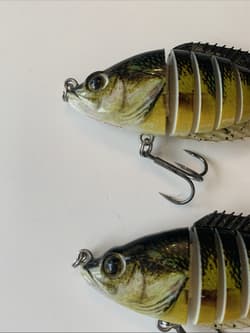 Lot Of 3 Hard Body Swimbait Fishing Lures Lucky Strike Live Series Savage Gear - Thumbnail 3