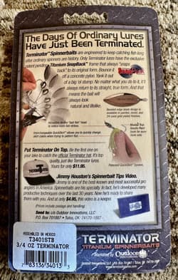 Terminator Titanium Spinnerbait…3/4 Oz…(NIB)..,Vintage Discontinued…Rare - Thumbnail 3