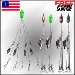18g 5 Arm Alabama Rig Head Umbrella Fishing Group Lures Bass Swimming Baits 4 Pk - Thumbnail 1