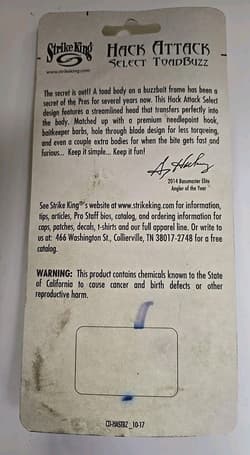 LOT OF 3 STRIKE KING 3/8 OZ KVD TOAD BUZZ BASS BUZZBAIT FISHING LURES 3 COLORS - Thumbnail 6