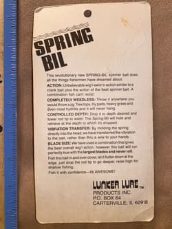 TUFF FIND!Unknown chatterbait,LIVING RUBBER SKIRT!!!spring Bil Lure Discontinued - Thumbnail 8