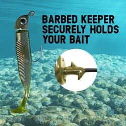 Swimbait Jig Heads, Realistic Eyes, Bass Catfish Lures, 5 Pack, White - Thumbnail 4