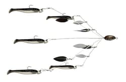 Fully Rigged 5 Arms 8 Bladed Umbrella Rig Bass Lure W/Swim Baits and Jig Heads  - Thumbnail 2