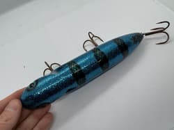 8” Wick Onez Cutty Ice Cold Glitter Perch Jerkbait Crankbait Musky Lure - Thumbnail 4
