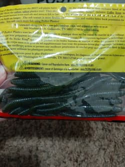 Strike King KVD FAT Baby Finesse Worm FBFIN5-175 Green Pumpkin Sapphire 5".  - Thumbnail 4