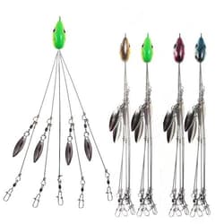 4Pack Premium18g 5 Arm Alabama Rig Head Umbrella Fishing Group Lures Bass  - Thumbnail 2