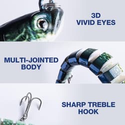 Bass Fishing Lures, Lifelike Jointed Swimbait for Bass Trout Walleye Crappie ... - Thumbnail 3