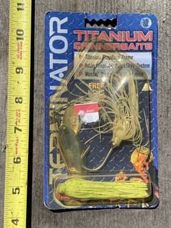 TUFF FIND CLASSIC!TERMINATOR TITANIUM SPINNERBAIT FISHING LURES Discontinued NOS - Thumbnail 1