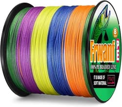 NEW Frwanf Fishing Line 8-Strand Braided PE Line 1000m Size 7 Multicolor for - Thumbnail 3