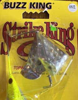 (5) Strike King Buzzbait Spinnerbait "Buzz King" 3/16 oz. Tri-Wing 3 Blade Prop. - Thumbnail 4