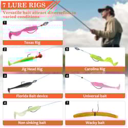 138-pc freshwater fishing lure set for bass, trout fishing accessories for men - Thumbnail 4