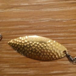 Evergreen Spinnerbait Set of 3 Gold White Green Double Willow Leaf Used - Thumbnail 7