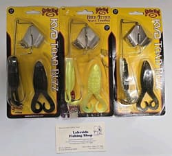 LOT OF 3 STRIKE KING 3/8 OZ KVD TOAD BUZZ BASS BUZZBAIT FISHING LURES 3 COLORS - Thumbnail 1