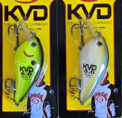 3-Strike King KVD 8.0 Magnum Squarebill Crankbaits 4-1/2" 1-1/8 oz Depth 3-7 ft - Thumbnail 3