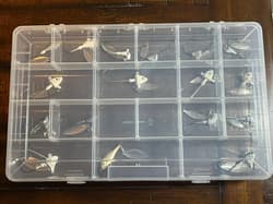 Huge lot of Underspin Jig heads Bass Striper Walleye Strike King, Berkley w/ box - Thumbnail 7