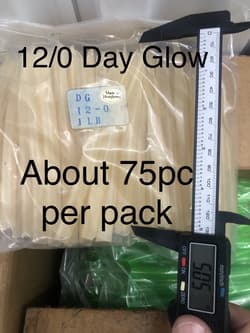 75pc Lot Surge Tube 12/0 Day Glow Trolling Lure Surgical Tubing Umbrella Rig 1lb - Thumbnail 1
