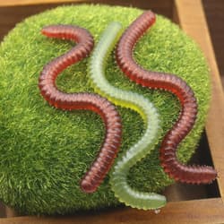 50 PCS Artificial Bait Worms Fishing Accessories Shape Lures Lifelike Baits - Thumbnail 2