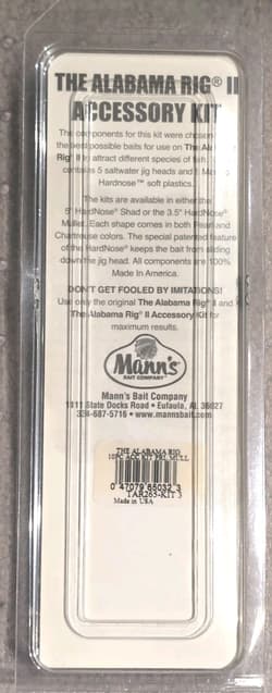 5-Saltwater Jig Heads w/Hardnose, White, Manns Bait Company, The Alabama Rig II - Thumbnail 2