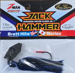 (Ct of 2) Z-Man Evergreen Chatterbait Jack Hammer 1/2 oz Evergreen Custom Blade! - Thumbnail 2
