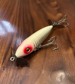 HEDDON Wounded Spook XRW Vintage Lure Topwater Frog Pattern - Thumbnail 1